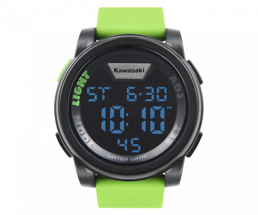 Green hot sale digital watch